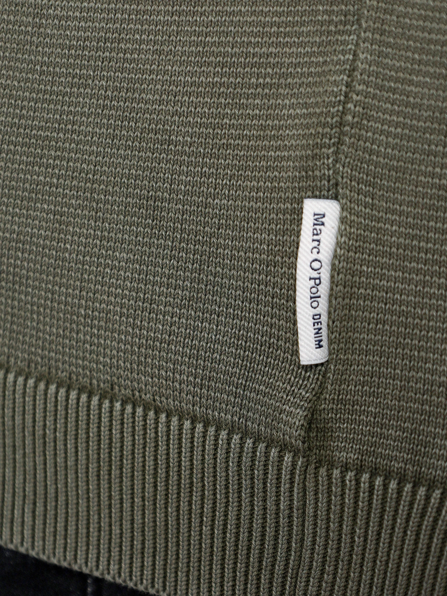 Пуловер цвета хаки из хлопка